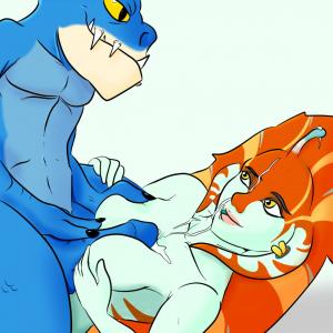 Thumbnail of Naga Siren and Slark Digital Art hentai