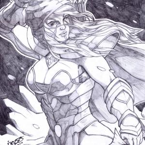 Thumbnail of Drow Ranger Traditional Art