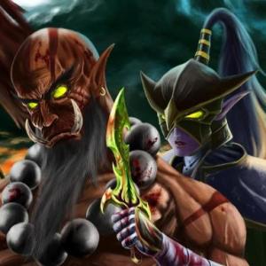 Thumbnail of Phantom Assassin and Juggernaut Digital Art