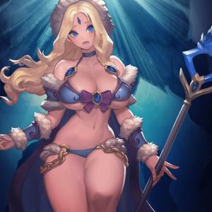 Thumbnail of Crystal Maiden and Night Stalker Digital Art