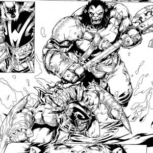 Thumbnail of Axe and Bloodseeker Digital Art
