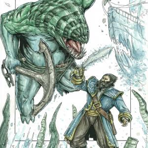 Thumbnail of Kunkka and Tidehunter Traditional Art