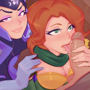 Thumbnail of Luna and Windranger Digital Art rule 34