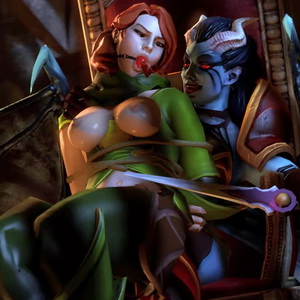Thumbnail of Queen of Pain and Windranger SFM 3D Art naked