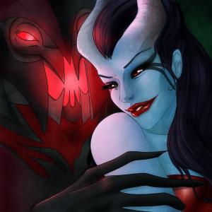 Thumbnail of Queen of Pain and Shadow Fiend Digital Art