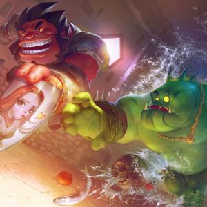 Thumbnail of Axe and Tidehunter Digital Art