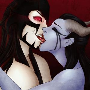 Thumbnail of Queen of Pain and Shadow Fiend Digital Art