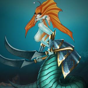 Thumbnail of Naga Siren Digital Art naked