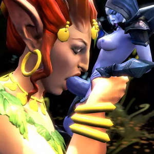 Thumbnail of Drow Ranger and Enchantress SFM 3D Art hentai