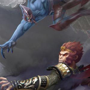 Thumbnail of Monkey King and Night Stalker Digital Art