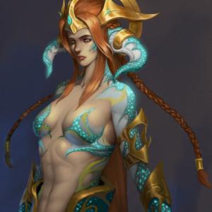 Thumbnail of Naga Siren Digital Art
