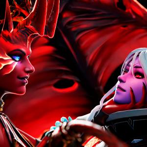 Thumbnail of Drow Ranger and Queen of Pain SFM 3D Art