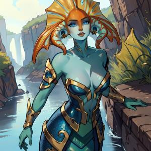 Thumbnail of Naga Siren Digital Art