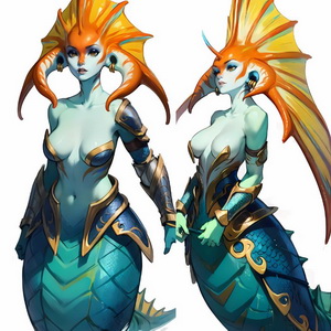 Thumbnail of Naga Siren Digital Art