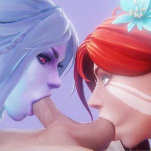 Thumbnail of Drow Ranger and Windranger SFM 3D Art hentai